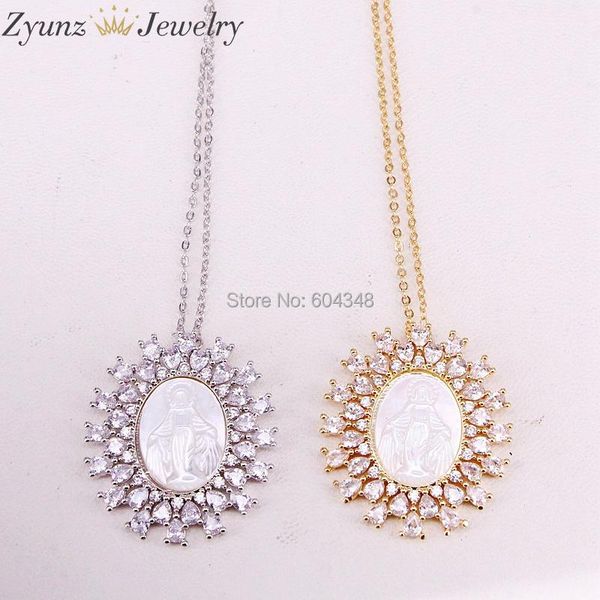 pendant necklaces 5 strands zyz323-8868 gold /silver color crystal zircona virgin mary pendant, mother of pearl shell necklace
pendant necklaces 5 strands zyz323-8868 gold /silver color crystal zircona virgin mary pendant, mother of pearl shell necklace