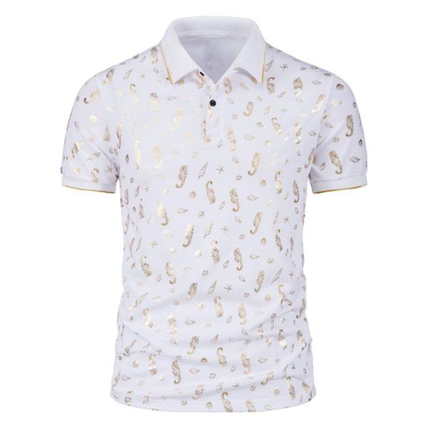 men's casual shirts conch bronzing print short-sleeved turn-down collar button pullover shirt summer plus size business blouse, White;black
men's casual shirts conch bronzing print short-sleeved turn-down collar button pullover shirt summer plus size business blouse, White;black
