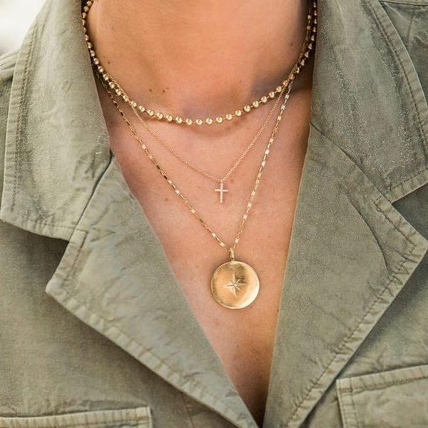 pendant necklaces alyxuy fashion jewelry three layered crystal cross beads chain choker necklace for women pendants coin wholesale, Silver
pendant necklaces alyxuy fashion jewelry three layered crystal cross beads chain choker necklace for women pendants coin wholesale, Silver