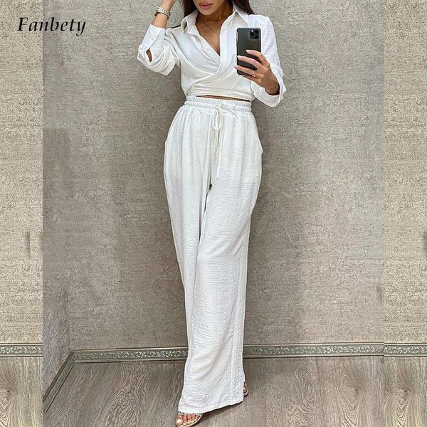 women's two piece pants office lady fashion long sleeved homewear solid set 2021 elegant lapel button down shirts + wide leg pant outfi, White
women's two piece pants office lady fashion long sleeved homewear solid set 2021 elegant lapel button down shirts + wide leg pant outfi, White