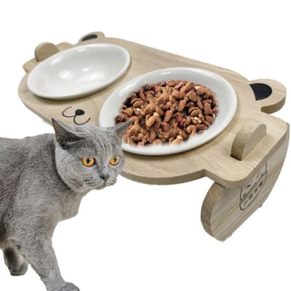cat bowls & feeders double pet feeding bowl wooden puppy ceramic plates adjustable rack food water cats dishes products
cat bowls & feeders double pet feeding bowl wooden puppy ceramic plates adjustable rack food water cats dishes products