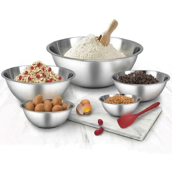 bowls 5pcs stainless steel nesting mixing kitchen salad storage container bow