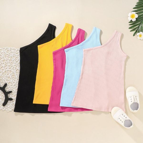 clothing sets kids summer dress, solid color ribbed one-shoulder sleeveless jumper skirt for girls, 18months to 6 years, 5 colors, White
clothing sets kids summer dress, solid color ribbed one-shoulder sleeveless jumper skirt for girls, 18months to 6 years, 5 colors, White