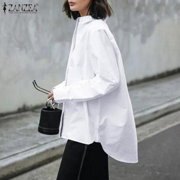 women's blouses & shirts zanzea 2021 plus size chemise fashion asymmetrical women spring solid long sleeve blusas female button tunic 5, White
women's blouses & shirts zanzea 2021 plus size chemise fashion asymmetrical women spring solid long sleeve blusas female button tunic 5, White