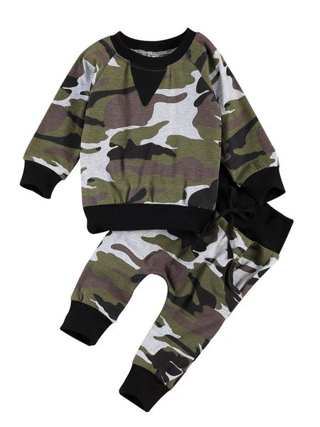 clothing sets fall babylong sleeve o-neck elastic waist long pants boys camouflage clothes set for spring, White
clothing sets fall babylong sleeve o-neck elastic waist long pants boys camouflage clothes set for spring, White