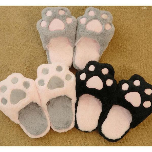 women's cartoon warm home slippers winter indoor cat claw plush sliders house floor cotton shoes bedroom1, Black
women's cartoon warm home slippers winter indoor cat claw plush sliders house floor cotton shoes bedroom1, Black