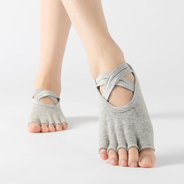 sports socks thicken open five toe women's yoga ballet pilates barre dance non slip skid grips cotton low cut, Black
sports socks thicken open five toe women's yoga ballet pilates barre dance non slip skid grips cotton low cut, Black