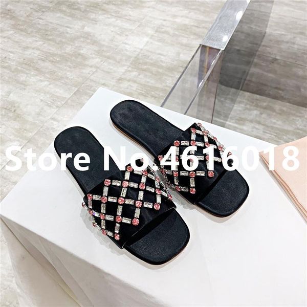 slippers 2021 summer casual brand desginer slides shoes women flats crystal silk sandals woman shoe, Black
slippers 2021 summer casual brand desginer slides shoes women flats crystal silk sandals woman shoe, Black