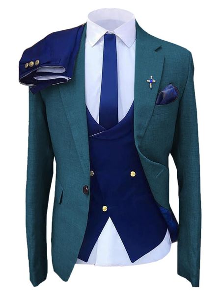 men's suits & blazers fashion suit teal slim casual three-piece wedding party outing customization, White;black
men's suits & blazers fashion suit teal slim casual three-piece wedding party outing customization, White;black