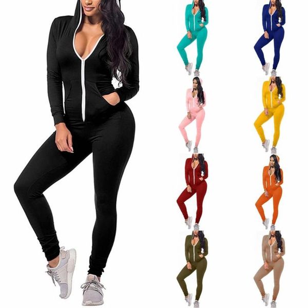 hooded women jumpsuits romper tracksuit black red yellow orange blue pink khaki long sleeve sport clothing women's & rompers, Black;white
hooded women jumpsuits romper tracksuit black red yellow orange blue pink khaki long sleeve sport clothing women's & rompers, Black;white
