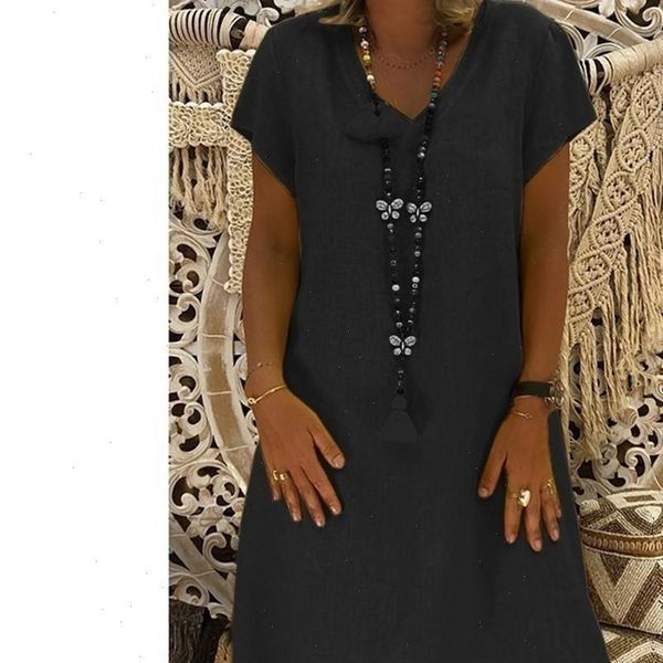 womens dresses women short sleeve dress solid v neck summer beach cotton linen casual kaftan maxi loose plus size, Black;gray
womens dresses women short sleeve dress solid v neck summer beach cotton linen casual kaftan maxi loose plus size, Black;gray