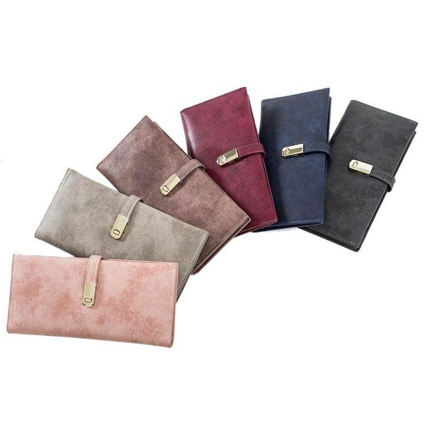 wallets multi-color scrub wallet female long section light retro card package student buckle two folding fashion, Red;black
wallets multi-color scrub wallet female long section light retro card package student buckle two folding fashion, Red;black