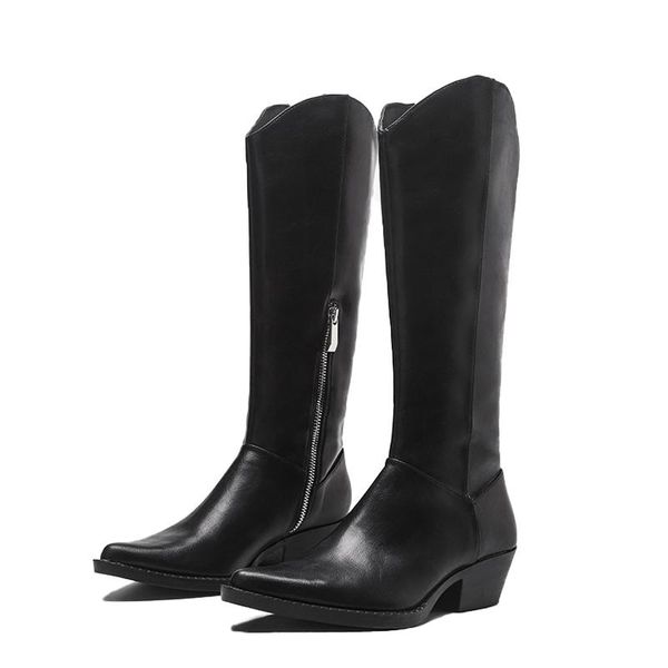 boots women autumn winter knee high female pu leather block heels shoes ladies soild keep warm pointed toe fashion long boot, Black
boots women autumn winter knee high female pu leather block heels shoes ladies soild keep warm pointed toe fashion long boot, Black