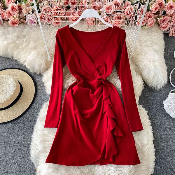 vintage black/red irregular mini dress women v-neck long sleeve ruffle high waist a-line vestidos spring autumn 210426, Black;gray
vintage black/red irregular mini dress women v-neck long sleeve ruffle high waist a-line vestidos spring autumn 210426, Black;gray