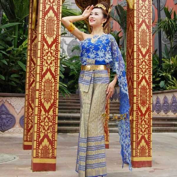 ethnic clothing thai traditional female sapphire blue sleeveless one-shoulder welcome dress songkran costume thailand clothes, Red
ethnic clothing thai traditional female sapphire blue sleeveless one-shoulder welcome dress songkran costume thailand clothes, Red