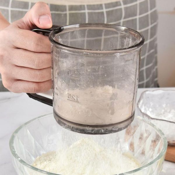 baking & pastry tools 1pc hand-held plastic stainless steel flour sieve cup sugar filter mesh powder cake kitchen supplies with measuring sc
baking & pastry tools 1pc hand-held plastic stainless steel flour sieve cup sugar filter mesh powder cake kitchen supplies with measuring sc
