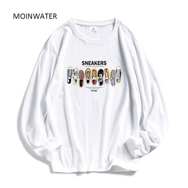 moinwater women casual print long sleeve t-shirts lady cotton black fashion female white tees shirt 210317
moinwater women casual print long sleeve t-shirts lady cotton black fashion female white tees shirt 210317