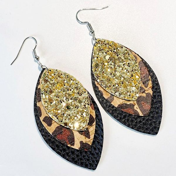 cpop leopard leather earrings for women multilayer glitter zebra pattern leaf dangle fashion jewelry gift wholesale & chandelier, Silver
cpop leopard leather earrings for women multilayer glitter zebra pattern leaf dangle fashion jewelry gift wholesale & chandelier, Silver