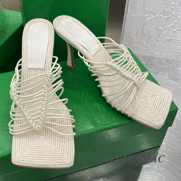 retro beige elastic hollow woven high heel slippers leather square toe outer summer ladies dress shoes, Black
retro beige elastic hollow woven high heel slippers leather square toe outer summer ladies dress shoes, Black
