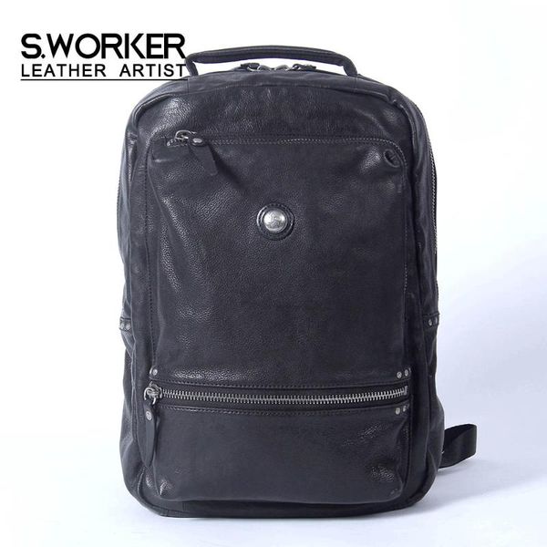 backpack s.worker casual genuine leather full-grain lapbag cowhide travel school fashion weekender
backpack s.worker casual genuine leather full-grain lapbag cowhide travel school fashion weekender