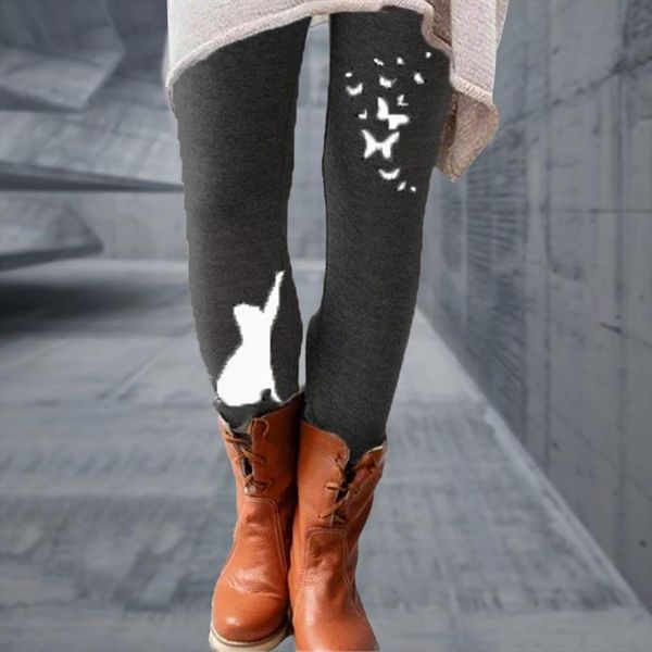 casual elastic waistband fitness women legging slim high waist leggins cats butterflies print mujer skinny pants, Black
casual elastic waistband fitness women legging slim high waist leggins cats butterflies print mujer skinny pants, Black