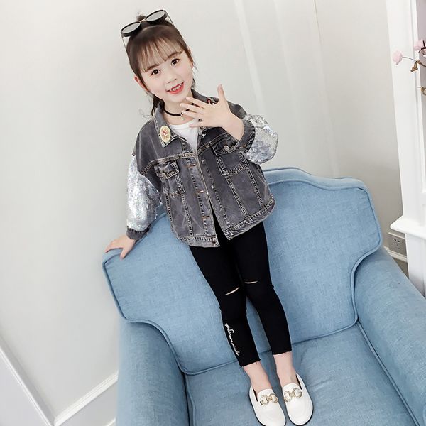 children clothing spring and autumn girls denim jacket 2021 new foreign style sequined jacket children pony denim jacket 12 year, Blue;gray
children clothing spring and autumn girls denim jacket 2021 new foreign style sequined jacket children pony denim jacket 12 year, Blue;gray