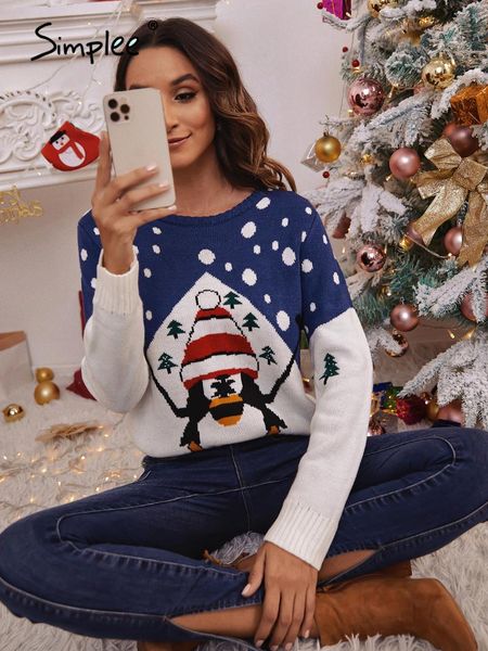 women's sweaters simplee christmas patchwork o-neck batwing sleeves winter sweater women loose long sleeve knit pullover female autumn, White;black
women's sweaters simplee christmas patchwork o-neck batwing sleeves winter sweater women loose long sleeve knit pullover female autumn, White;black