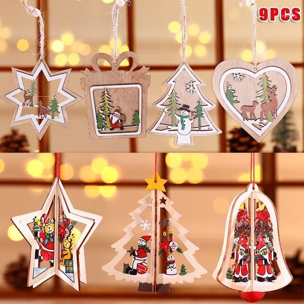 christmas decorations 9pcs ornaments wooden hanging pendant holiday party tree decoration vj-dr
christmas decorations 9pcs ornaments wooden hanging pendant holiday party tree decoration vj-dr