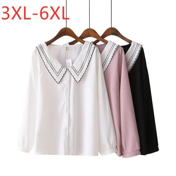 plus size t-shirt 2021 ladies spring autumn for women large blouse long sleeve loose white pink chiffon shirt 3xl 4xl 5xl 6xl, Black
plus size t-shirt 2021 ladies spring autumn for women large blouse long sleeve loose white pink chiffon shirt 3xl 4xl 5xl 6xl, Black