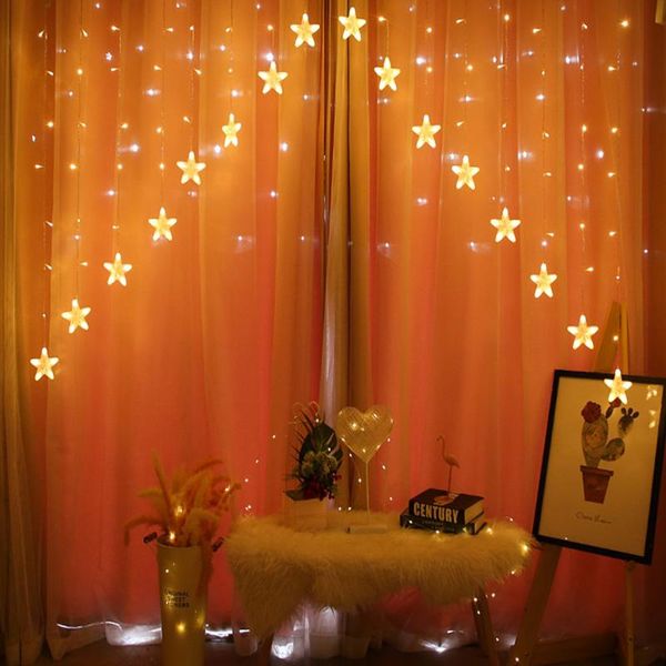 strings holiday led star fairy curtain lights garland string 220v eu for home christmas wedding party decoration
strings holiday led star fairy curtain lights garland string 220v eu for home christmas wedding party decoration