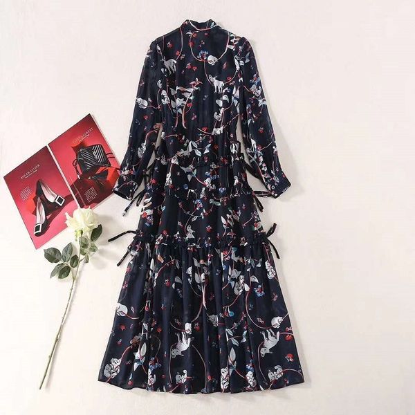 dresses autumn korean style long women bow collar exquisite floral print long sleeve casual long maxi, Black;gray
dresses autumn korean style long women bow collar exquisite floral print long sleeve casual long maxi, Black;gray
