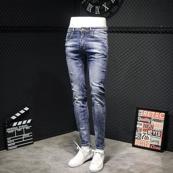 men's jeans 2021 korean fashions of men in skinny denim streetwear pants torn casual men's classic blue pencils 3ad5
men's jeans 2021 korean fashions of men in skinny denim streetwear pants torn casual men's classic blue pencils 3ad5