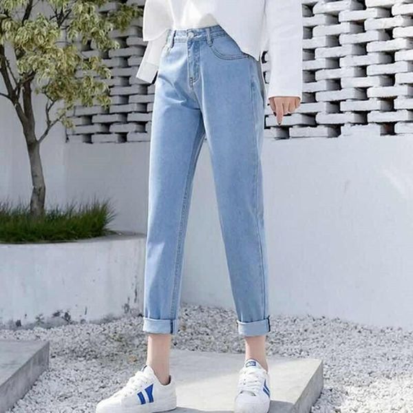 women's jeans s-5xl large size loose-fitting cropped trousers light blue high-waisted slim straight harem pants
women's jeans s-5xl large size loose-fitting cropped trousers light blue high-waisted slim straight harem pants