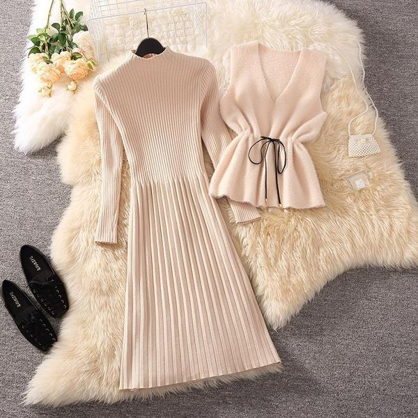 women's tracksuits 2021 women autumn winter dress vest suits lady lace up mink velvet vest+ knitted long sleeve 2 pcs set casual i39, Gray
women's tracksuits 2021 women autumn winter dress vest suits lady lace up mink velvet vest+ knitted long sleeve 2 pcs set casual i39, Gray