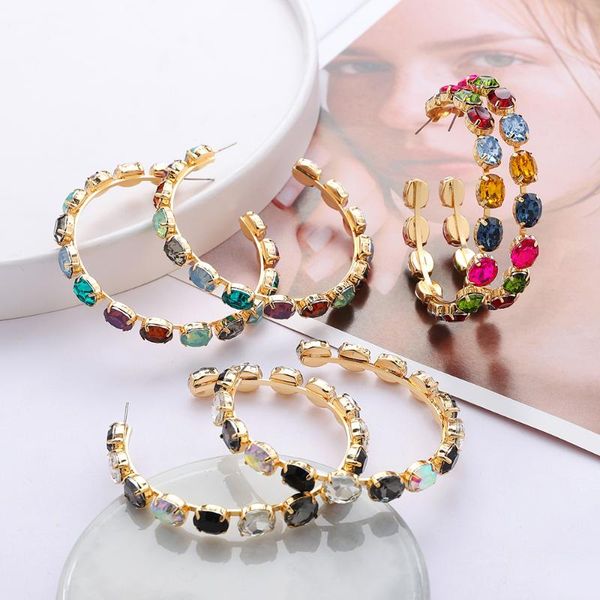 hoop & huggie ztech design 58mm diameter big earrings for women girls luxury crystal statement fashion show wedding party accessories, Golden;silver
hoop & huggie ztech design 58mm diameter big earrings for women girls luxury crystal statement fashion show wedding party accessories, Golden;silver
