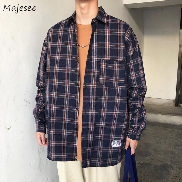 men shirts plaid turn-down collar oversize all-match man clothes male fashion simple loose causal ulzzang korean style clothing men's c, White;black
men shirts plaid turn-down collar oversize all-match man clothes male fashion simple loose causal ulzzang korean style clothing men's c, White;black