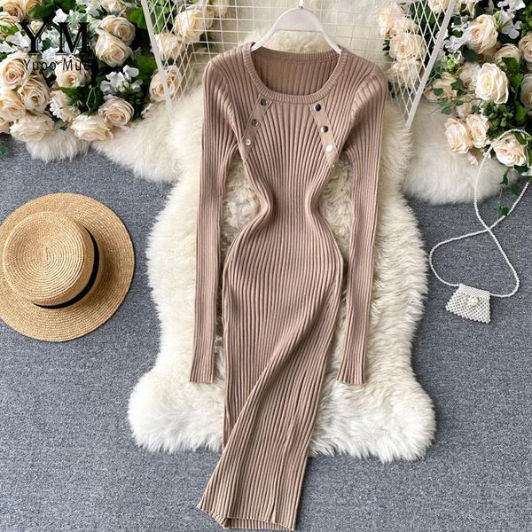 casual dresses yuoomuoo good quality comfy women dress 2021 autumn winter slim stretchy knitted sweater midi lady sheath bodycon, Black;gray
casual dresses yuoomuoo good quality comfy women dress 2021 autumn winter slim stretchy knitted sweater midi lady sheath bodycon, Black;gray