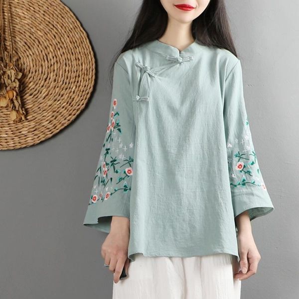 ethnic clothing 2021 women embroidery tang costume chinese style shirts traditional qipao cheongsam blouse for lady female kk4002, Red
ethnic clothing 2021 women embroidery tang costume chinese style shirts traditional qipao cheongsam blouse for lady female kk4002, Red