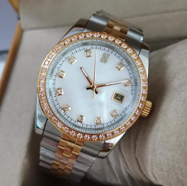 wristwatches geervo no logo stainless steel 37mm automatic men's watch diamond inlaid border white shell dial date magnifier g092, Slivery;brown
wristwatches geervo no logo stainless steel 37mm automatic men's watch diamond inlaid border white shell dial date magnifier g092, Slivery;brown