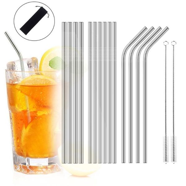 drinking straws 16pcs/set stainless steel reusable metal with cleaning brushes for kitchen dining bar #3c18
drinking straws 16pcs/set stainless steel reusable metal with cleaning brushes for kitchen dining bar #3c18
