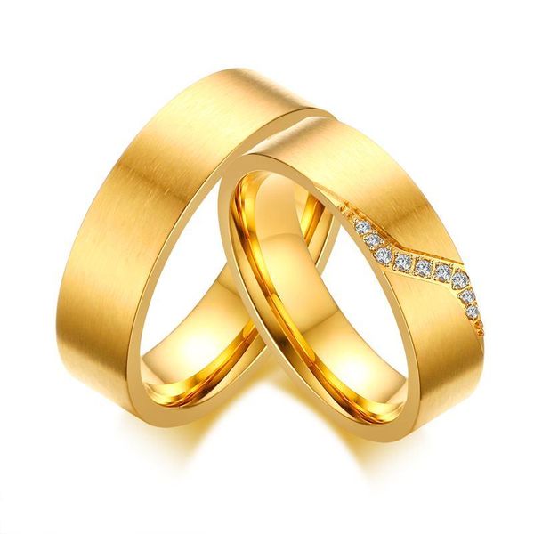 wedding rings design pattern romantic for lover gold-color zircon titanium steel couple engagement party jewelry, Slivery;golden
wedding rings design pattern romantic for lover gold-color zircon titanium steel couple engagement party jewelry, Slivery;golden