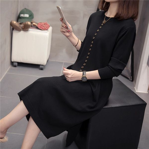 more female size autumn and winter wear knitted around the neck sweater dress pullovers shirt long sleeve y218 84sk, Black;gray
more female size autumn and winter wear knitted around the neck sweater dress pullovers shirt long sleeve y218 84sk, Black;gray