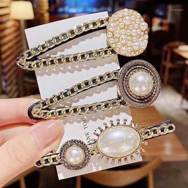 women vintage elegant pearls chain geometric hair clips sweet hairpins barrettes headband fashion accessories1
women vintage elegant pearls chain geometric hair clips sweet hairpins barrettes headband fashion accessories1