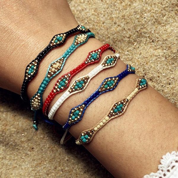 bangle women pure handmade weave bracelets adjustable cotton rope braided rice beads fashion elegant wristband jewelry, Black
bangle women pure handmade weave bracelets adjustable cotton rope braided rice beads fashion elegant wristband jewelry, Black
