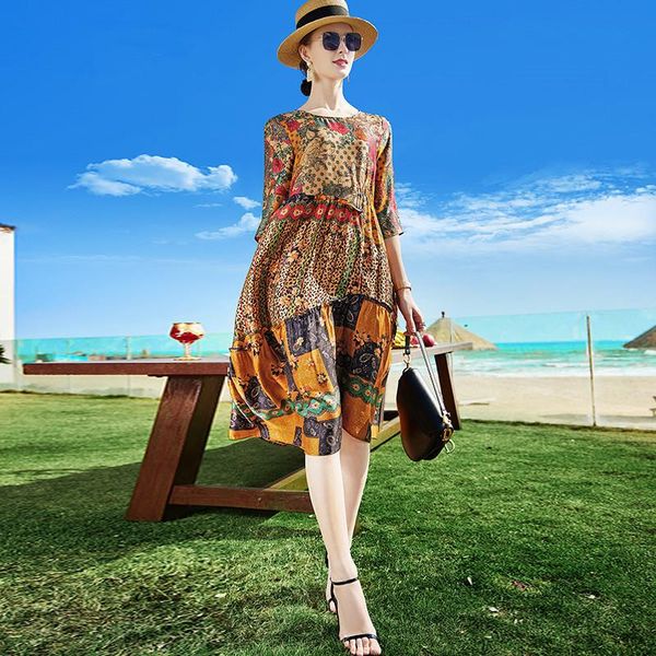 casual dresses zuoman vintage loose print mulbery silk beach dress summer 4xl plus size sundress women elegant bodycon party vestidos, Black;gray
casual dresses zuoman vintage loose print mulbery silk beach dress summer 4xl plus size sundress women elegant bodycon party vestidos, Black;gray