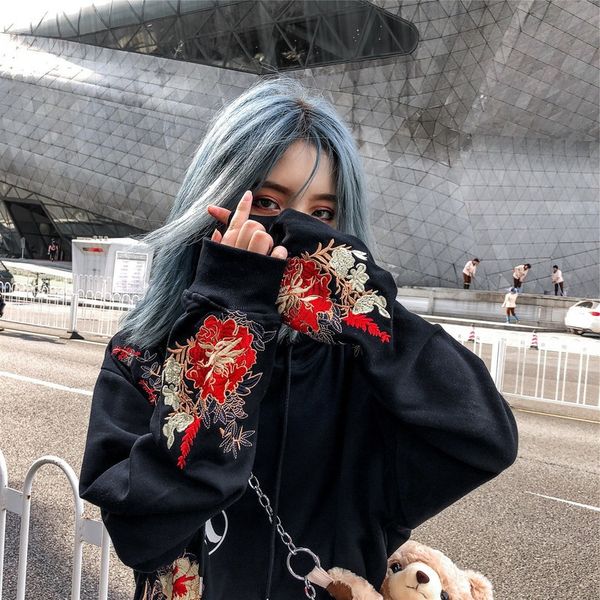 women's hoodies & sweatshirts houzhou harajuku oversized women's hoodies chinese style embroidered autumn velvet sweater couple st, Black
women's hoodies & sweatshirts houzhou harajuku oversized women's hoodies chinese style embroidered autumn velvet sweater couple st, Black