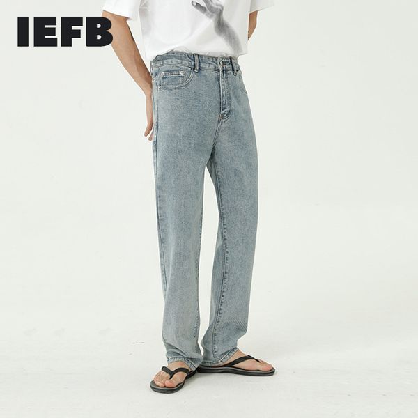 iefb men'swear summer blue basic simple jeans men's slim straight denim trousers streetwear causal pants 9y7344 210524
iefb men'swear summer blue basic simple jeans men's slim straight denim trousers streetwear causal pants 9y7344 210524