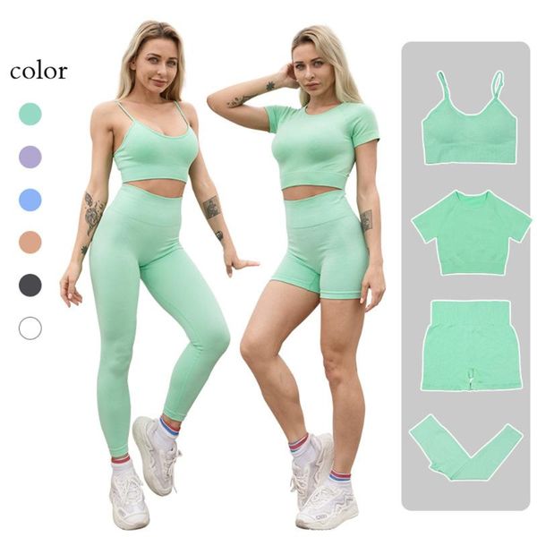 yoga outfit seamless women set workout shirts sport pants bra gym clothing short crop high waist running leggings pant fitness
yoga outfit seamless women set workout shirts sport pants bra gym clothing short crop high waist running leggings pant fitness
