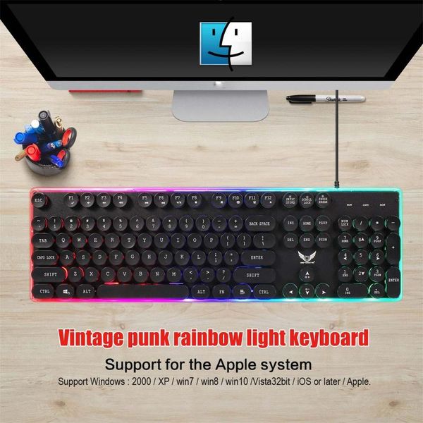 gaming keyboard backlit computer mouse gamer retro round key cap 104key pc keypad ergonomic wired for lapgames keyboards
gaming keyboard backlit computer mouse gamer retro round key cap 104key pc keypad ergonomic wired for lapgames keyboards