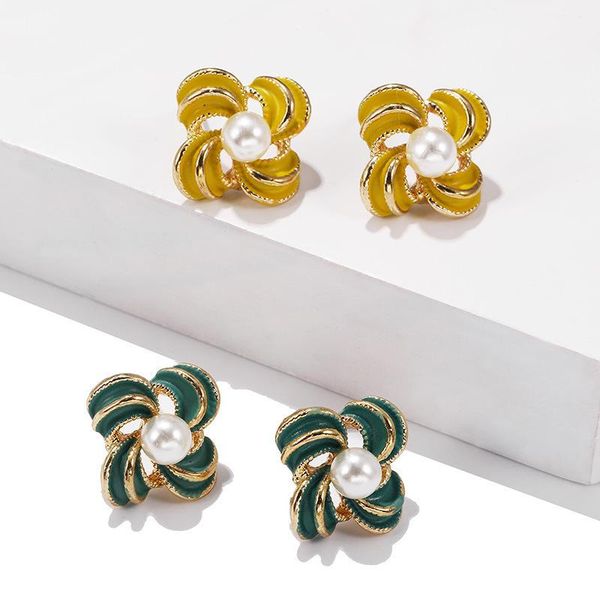 korea accessories dripping oil stud earring beautiful flower pearl earrings for women brincos female fashion jewelry gift, Golden;silver
korea accessories dripping oil stud earring beautiful flower pearl earrings for women brincos female fashion jewelry gift, Golden;silver